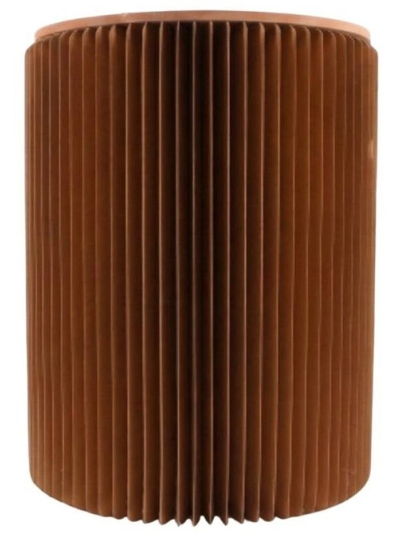 Pouf pliable en carton avec assise h38xd30cm Beige - Kiabi