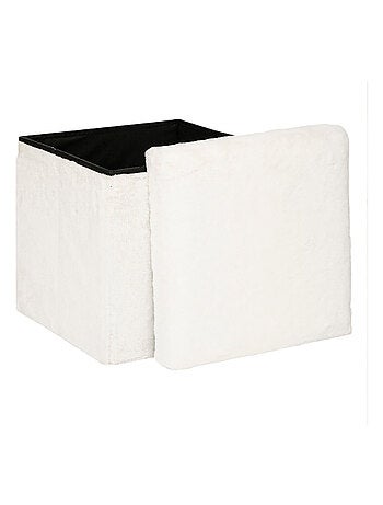 Pouf pliable en fourrure