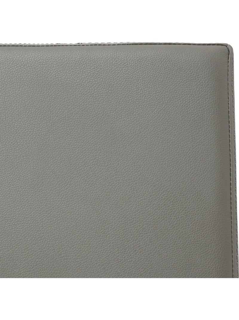 Pouf pliant coffre de rangement aspect cuir AKENO Gris - Kiabi