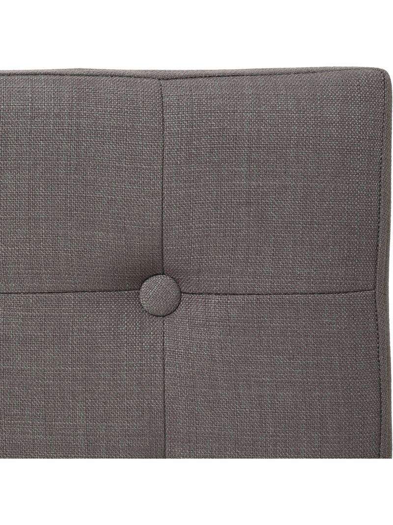 Pouf pliant coffre de rangement capitonné en velours LYSANDRE gris anthracite - Kiabi