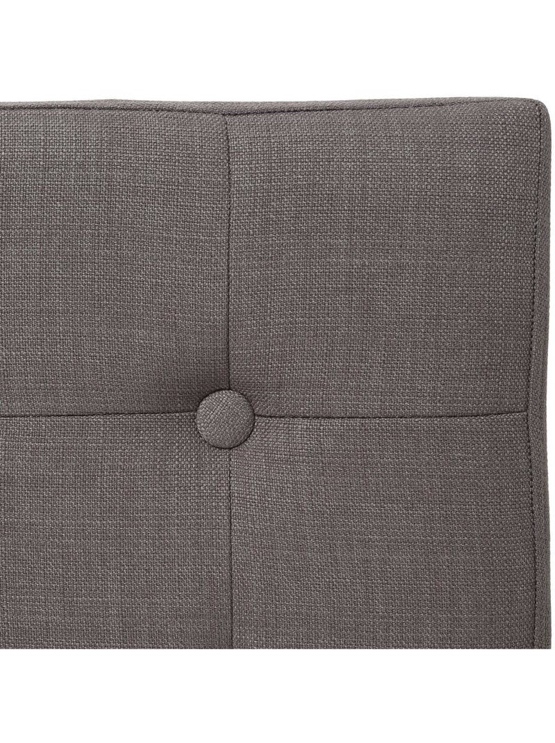 Pouf pliant coffre de rangement capitonné lysandre gris anthracite - Kiabi