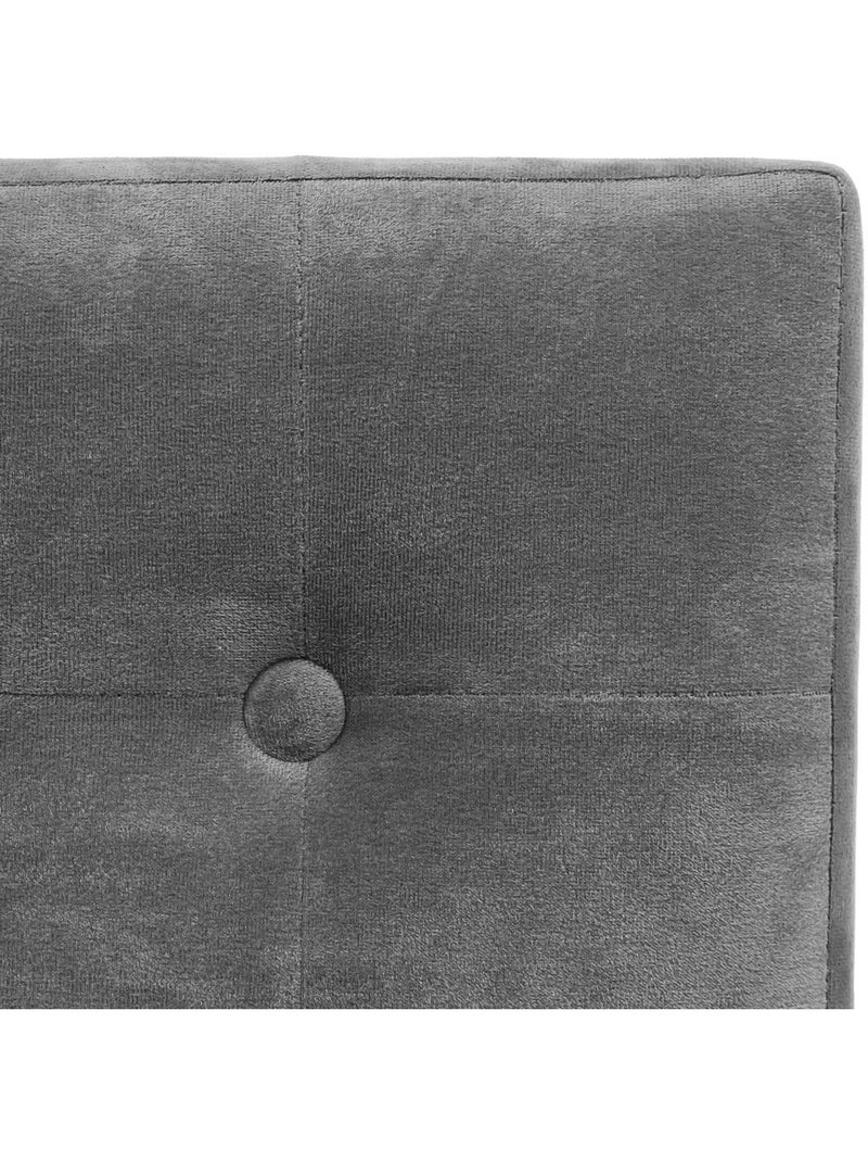 Pouf pliant coffre de rangement capitonné lysandre Gris souris - Kiabi