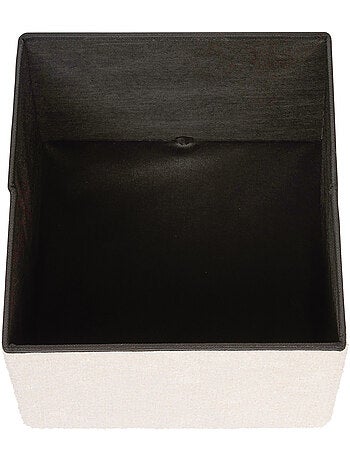 Pouf pliant coffre de rangement en bouclette SOANA