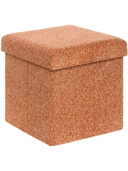 Pouf pliant coffre de rangement en tissu OXIA - Kiabi