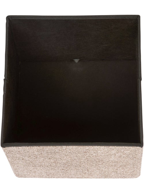 Pouf pliant coffre de rangement en tissu OXIA - Kiabi Pouf pliant coffre de rangement en tissu OXIA - Kiabi