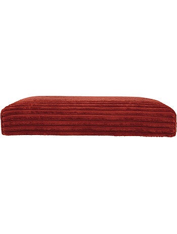 Pouf pliant coffre de rangement en velours côtelé arum