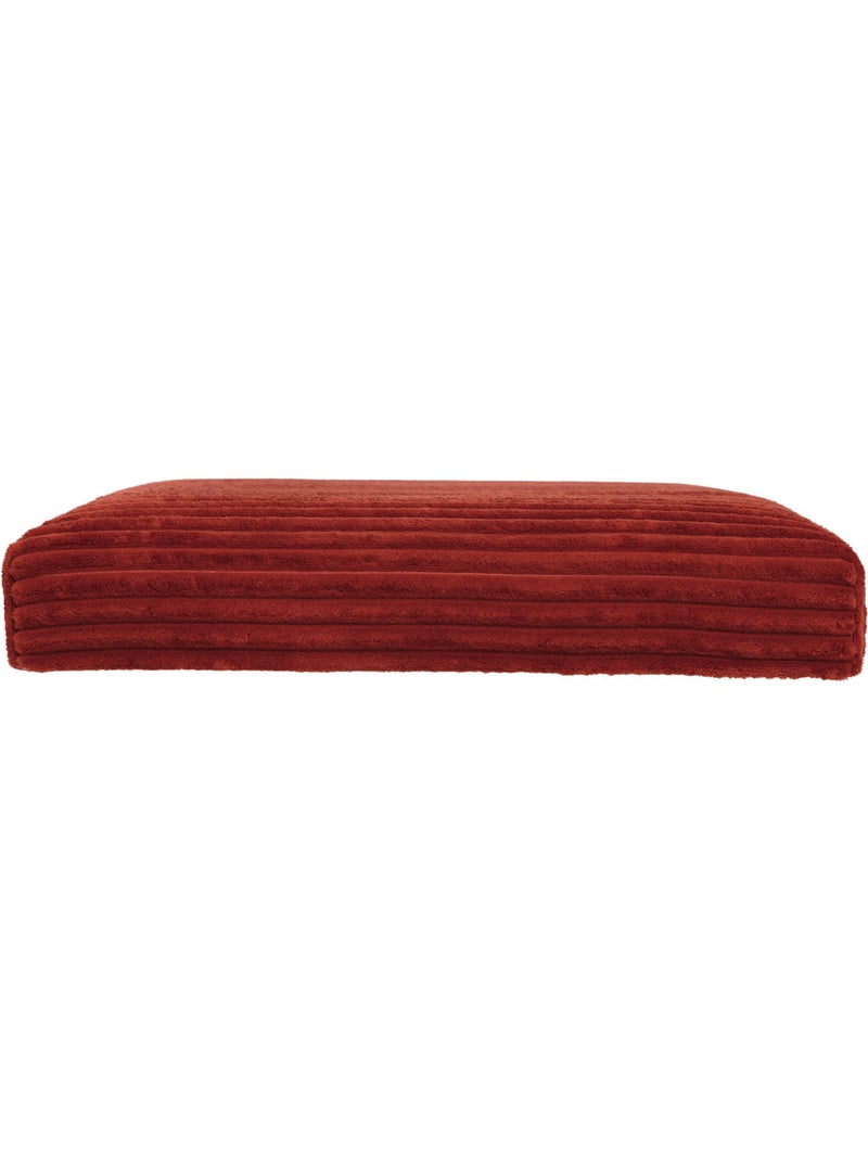 Pouf pliant coffre de rangement en velours côtelé arum Ambre - Kiabi