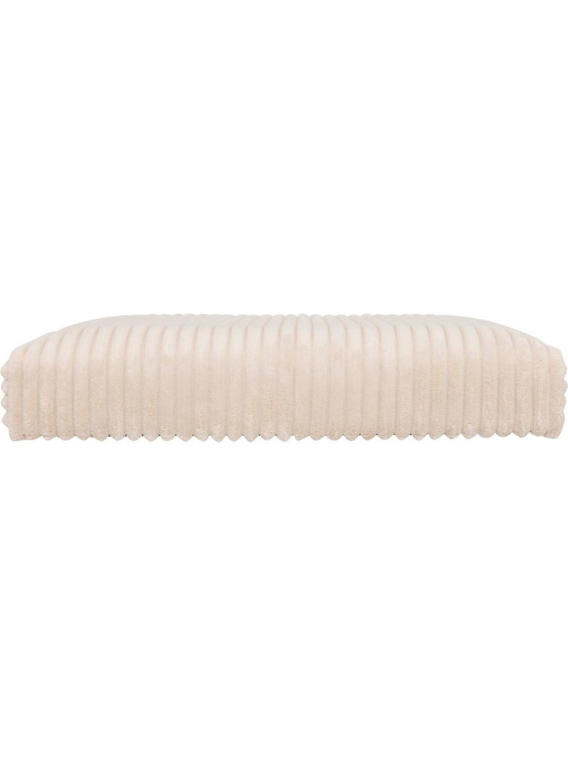 Pouf pliant coffre de rangement en velours côtelé arum Ivoire - Kiabi