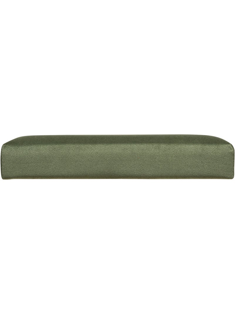 Pouf pliant coffre de rangement en velours LILOU Kaki - Kiabi