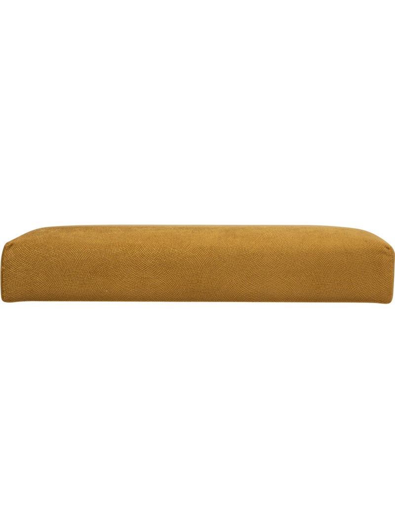 Pouf pliant coffre de rangement en velours LILOU Ocre - Kiabi