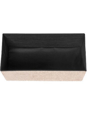 Pouf pliant coffre de rangement rectangulaire en bouclette SOANA
