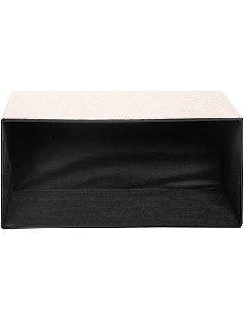 Pouf pliant coffre de rangement rectangulaire en bouclette SOANA