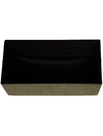 Pouf pliant coffre de rangement rectangulaire en bouclette SOANA