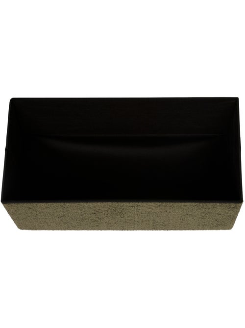 Pouf pliant coffre de rangement rectangulaire en bouclette SOANA - Kiabi