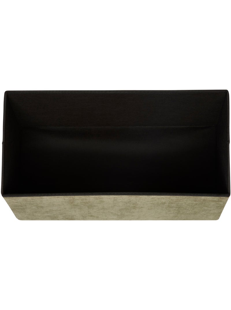 Pouf pliant double coffre de rangement capitonné en velours LYSANDRE Vert cèdre - Kiabi