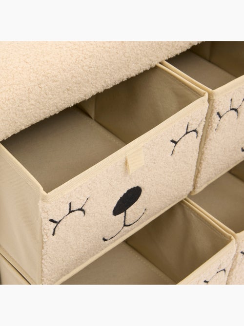 Pouf pliant enfant 4 tiroirs en bouclette EZZIO - Kiabi