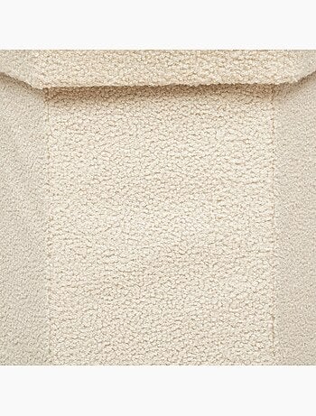 Pouf pliant hexagonal coffre de rangement en bouclette jaiko