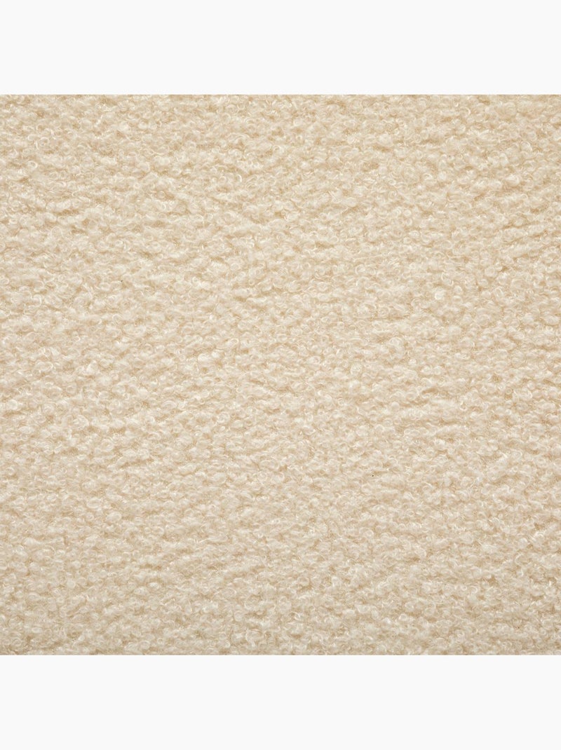 Pouf pliant hexagonal coffre de rangement en bouclette jaiko Ivoire - Kiabi