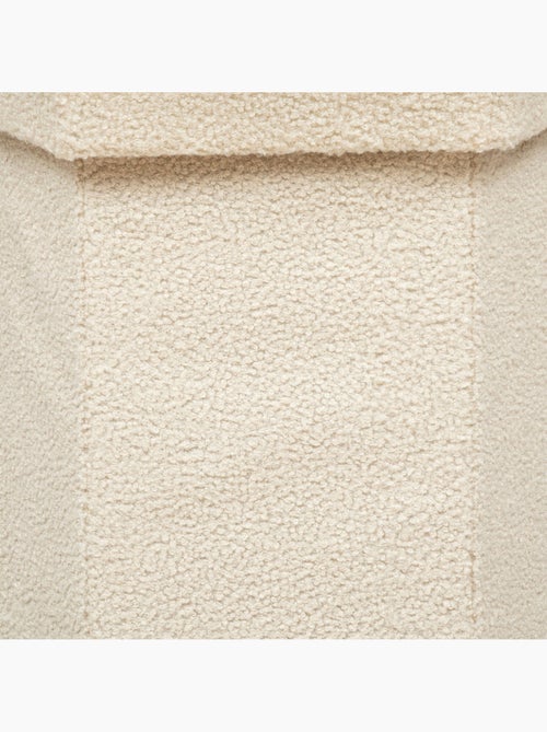 Pouf pliant hexagonal coffre de rangement en bouclette jaiko - Kiabi