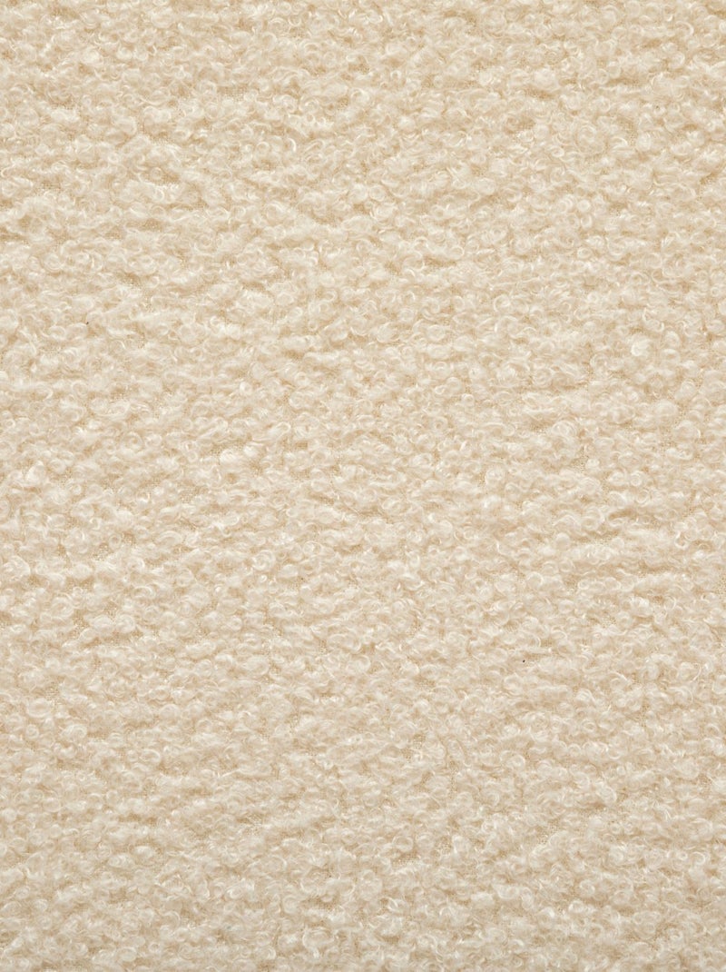 Pouf pliant héxagonal en bouclette Ivoire - Kiabi
