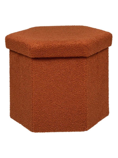 Pouf pliant héxagonal en bouclette - Kiabi