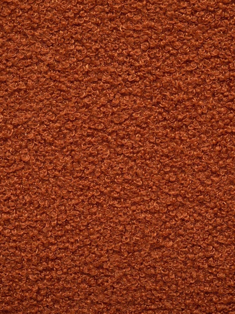 Pouf pliant héxagonal en bouclette Orange - Kiabi