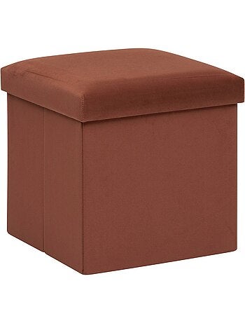Pouf pliant velours tess