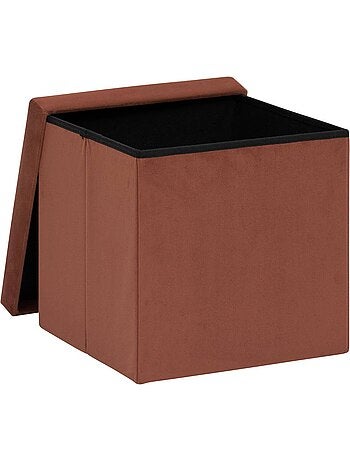 Pouf pliant velours tess