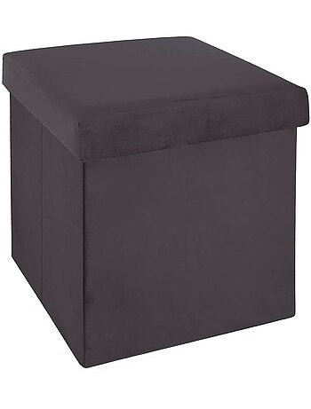 Pouf pliant velours tess