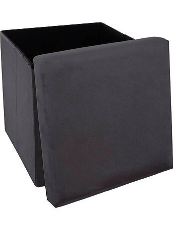 Pouf pliant velours tess