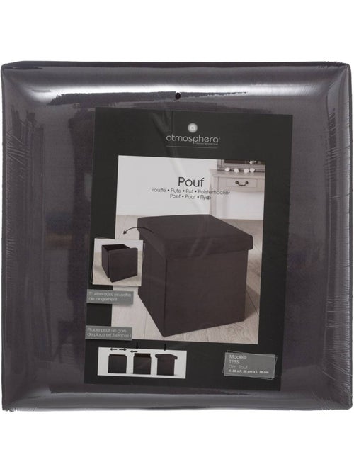 Pouf pliant velours tess - Kiabi
