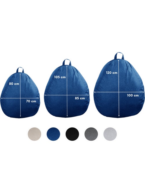 Pouf Poire - Doux, Confortable et Déhoussable - Bananair - 105x85 cm - Kiabi Pouf Poire - Doux, Confortable et Déhoussable - Bananair - 105x85 cm - Kiabi