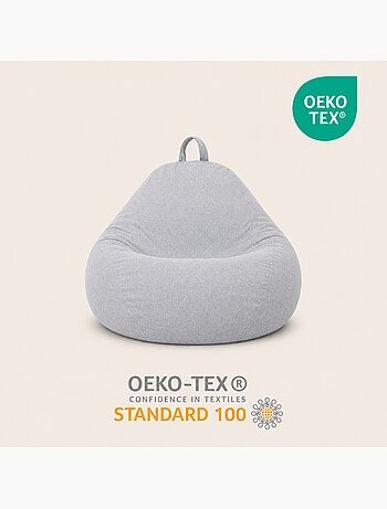 Pouf poire - doux, confortable et déhoussable - bananair - 80x70 cm