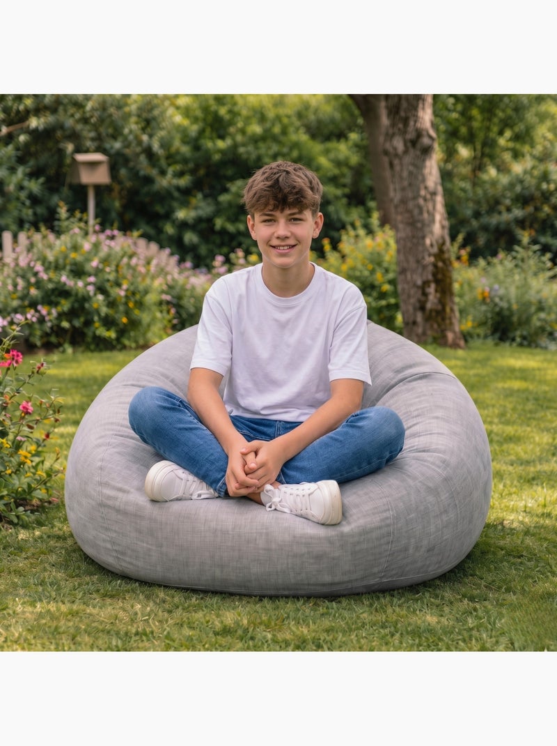Pouf poire - doux, confortable et déhoussable - bananair - 120x100 cm Gris - Kiabi