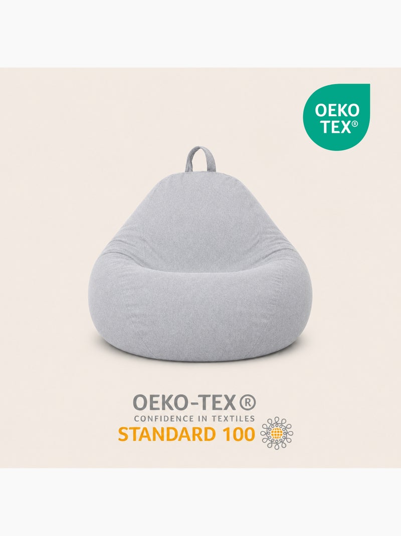 Pouf poire - doux, confortable et déhoussable - bananair - 120x100 cm Gris - Kiabi