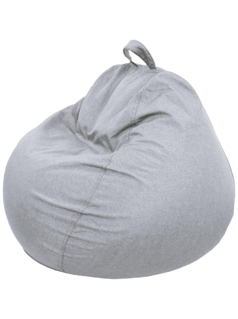 Pouf Poire - Doux, Confortable et Déhoussable - Bananair - 80x70 cm Gris - Kiabi