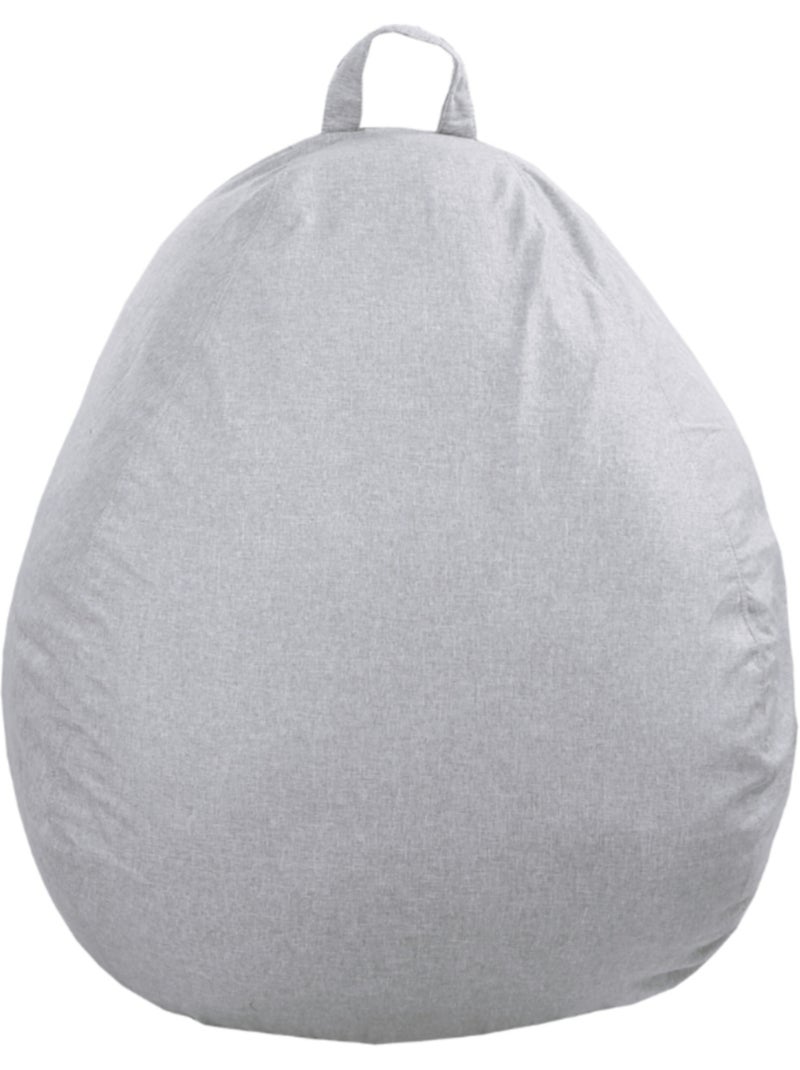 Pouf Poire - Doux, Confortable et Déhoussable - Bananair - 80x70 cm Gris - Kiabi