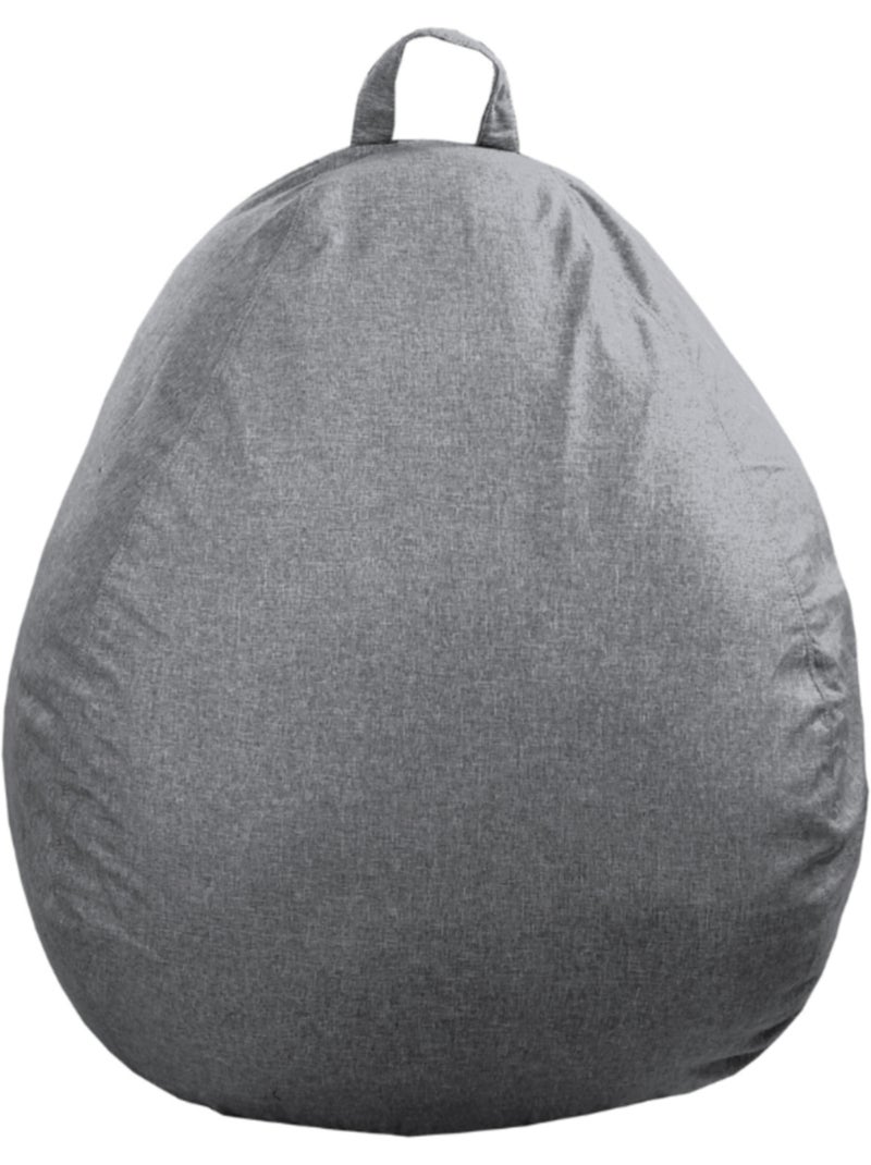 Pouf Poire - Doux, Confortable et Déhoussable - Bananair - 80x70 cm Gris foncé - Kiabi