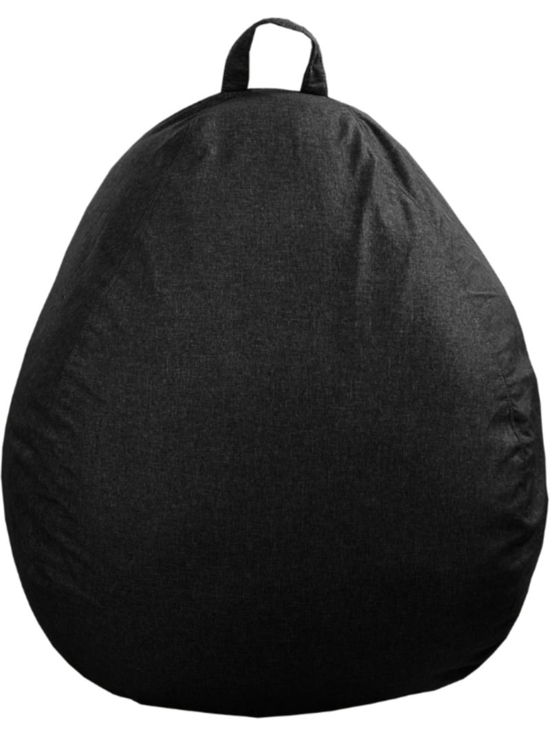 Pouf Poire - Doux, Confortable et Déhoussable - Bananair - 80x70 cm Noir - Kiabi