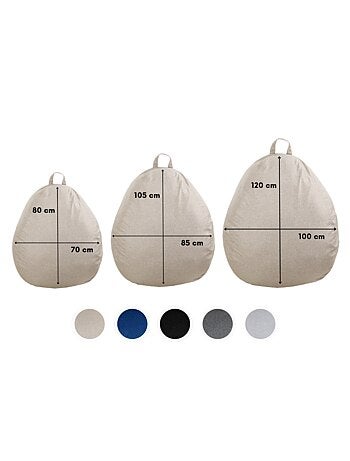 Pouf Poire - Doux, Confortable et Déhoussable - Bananair