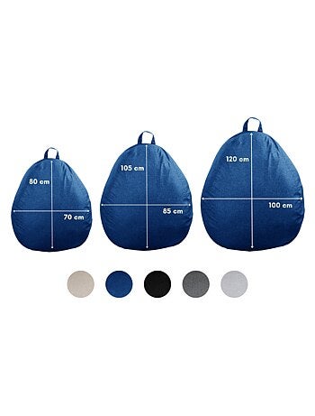 Pouf Poire - Doux, Confortable et Déhoussable - Bananair