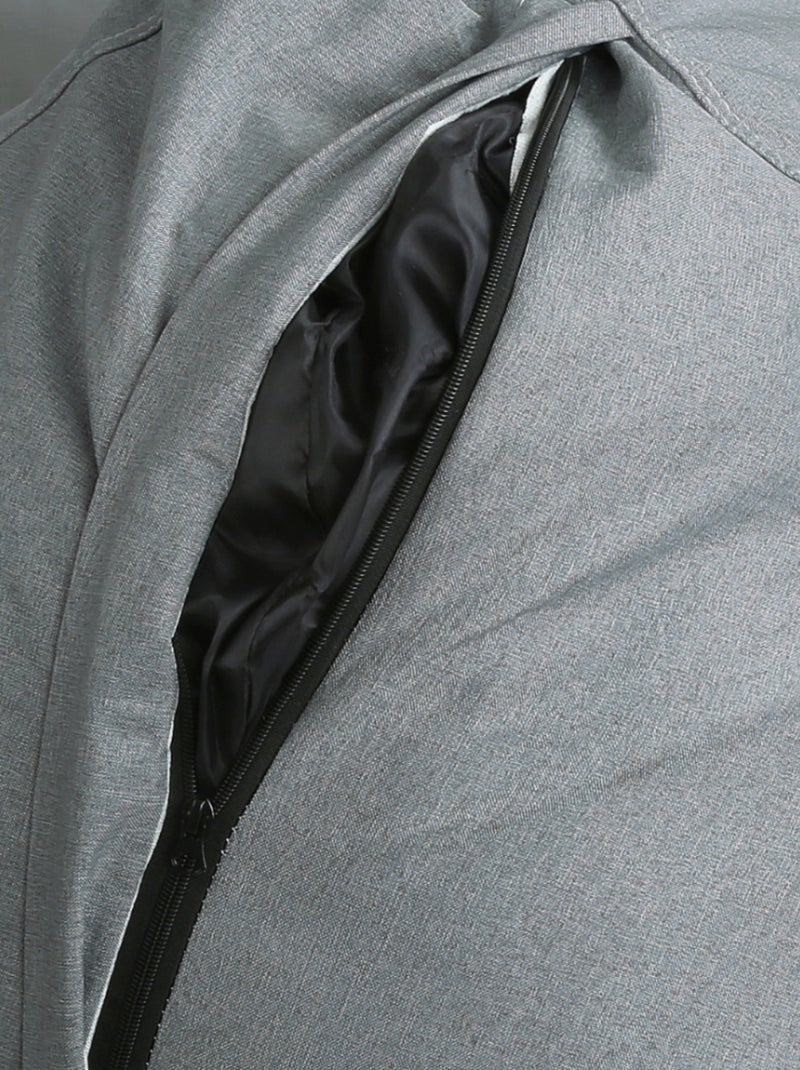 Pouf Poire - Doux, Confortable et Déhoussable - Bananair Gris foncé - Kiabi