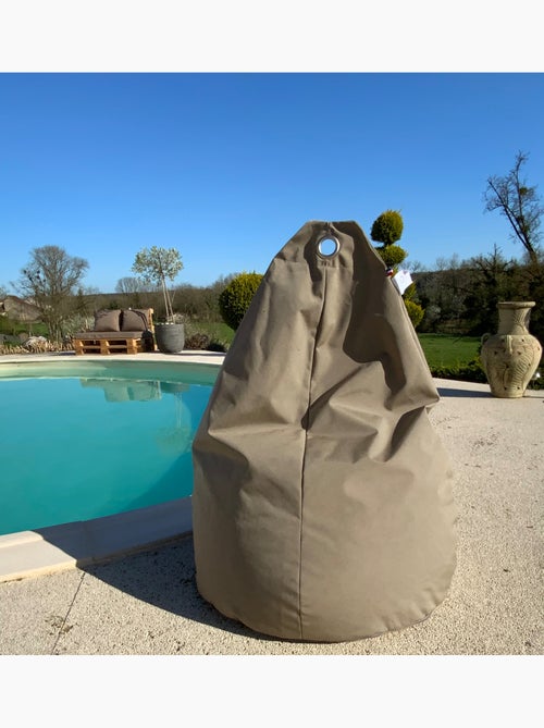 Pouf poire à microbille - Kiabi