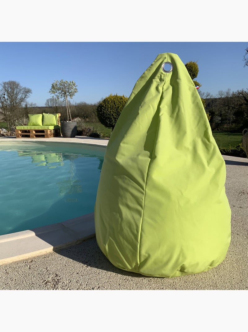 Pouf poire à microbille Vert fluo - Kiabi