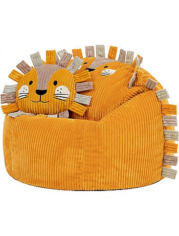 Pouf poire animal pour enfant avec coussin assorti en velours côtelé - icon