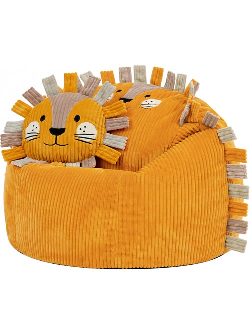Pouf poire animal pour enfant avec coussin assorti en velours côtelé - icon - Kiabi