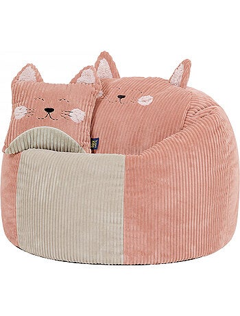 Pouf poire animal pour enfant avec coussin assorti en velours côtelé - icon