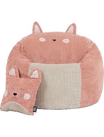 Pouf poire animal pour enfant avec coussin assorti en velours côtelé - icon