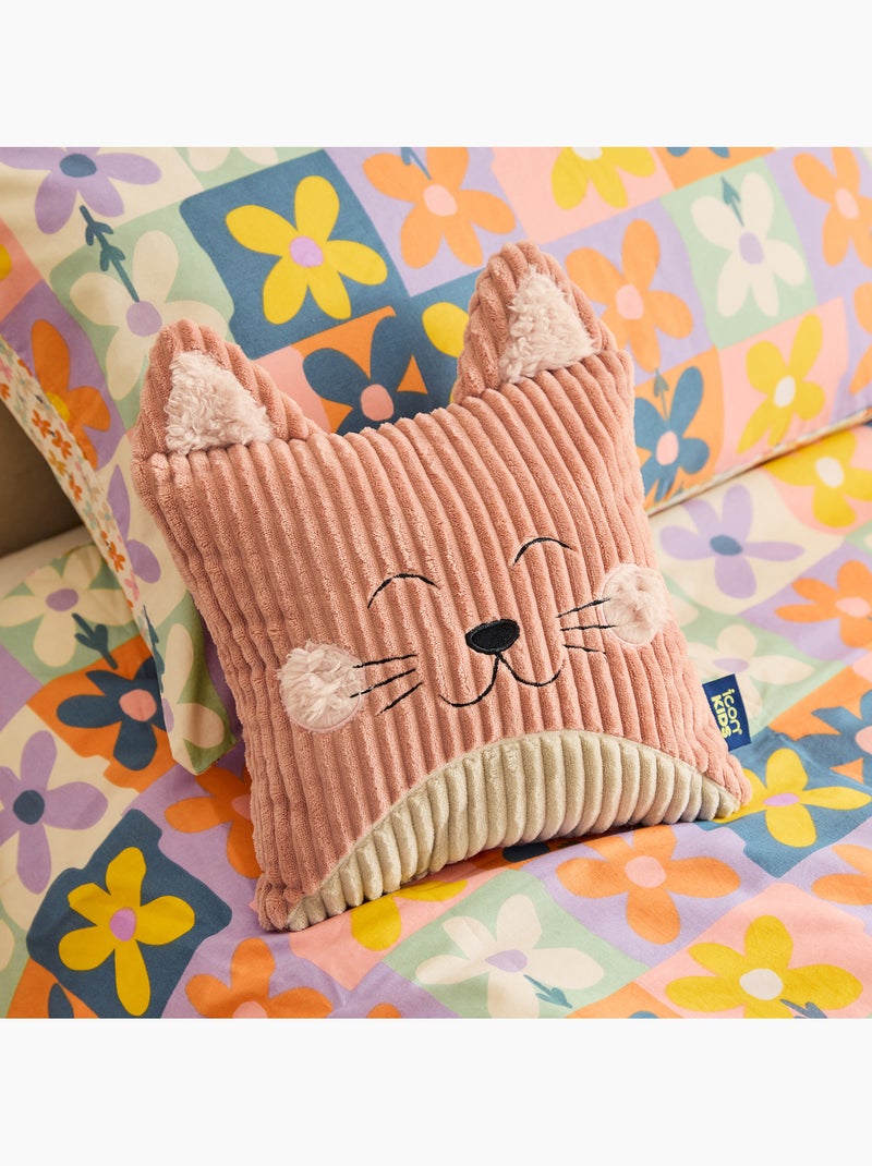 Pouf poire animal pour enfant avec coussin assorti en velours côtelé - icon Rose - Kiabi