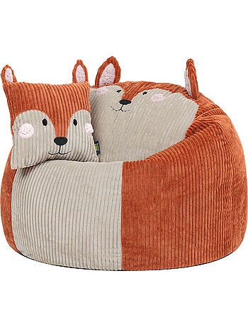 Pouf poire animal pour enfant avec coussin assorti en velours côtelé - icon